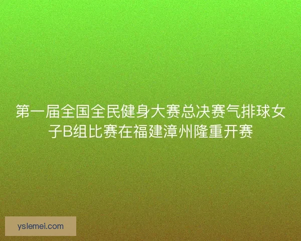 第一届全国全民健身大赛总决赛气排球女子B组比赛在福建漳州隆重开赛